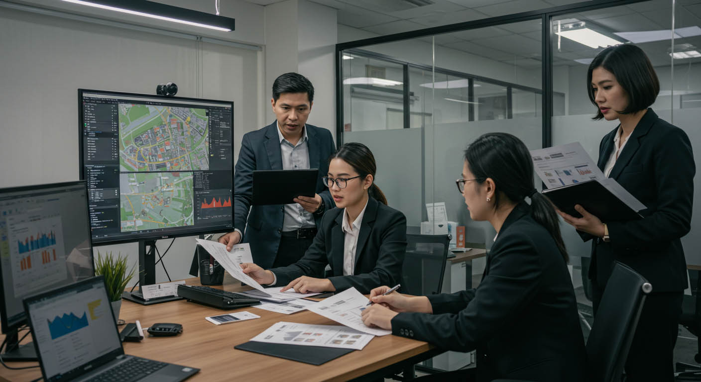 Real estate professionals meeting